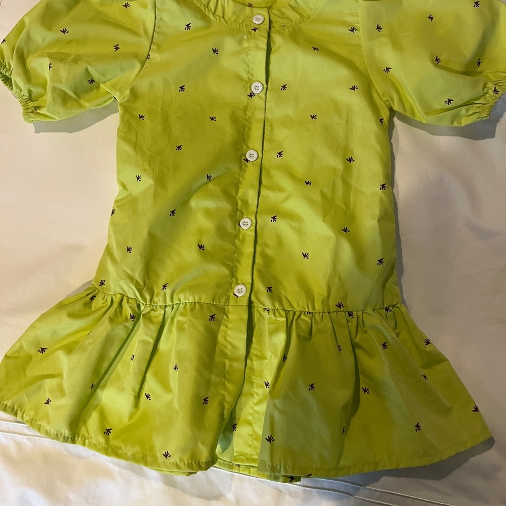 Bright Green Button-Up Dress